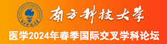 鸡巴操湿逼南方科技大学医学2024年春季国际交叉学科论坛